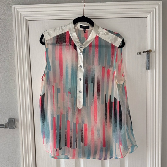 rag & bone Tops - Rag & Bone Sheer Sleeveless Blouse